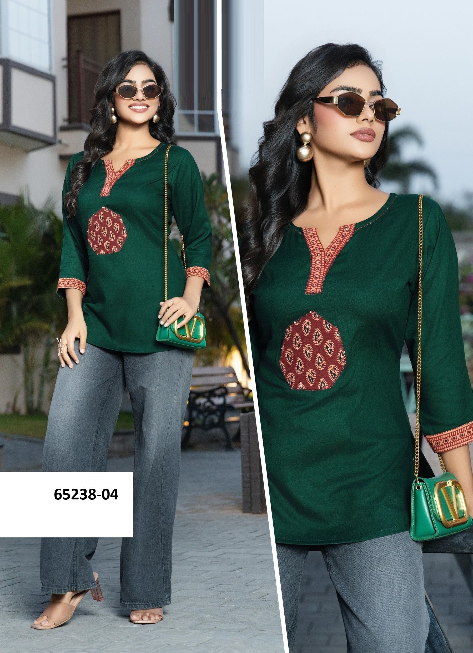 PUNYA - Catalog # 65238 (Set of 6 Readymade Women's Kurtis / Tops) PUNYA - Catalog # 65238 (Set of 6 Readymade Women's Kurtis / Tops)