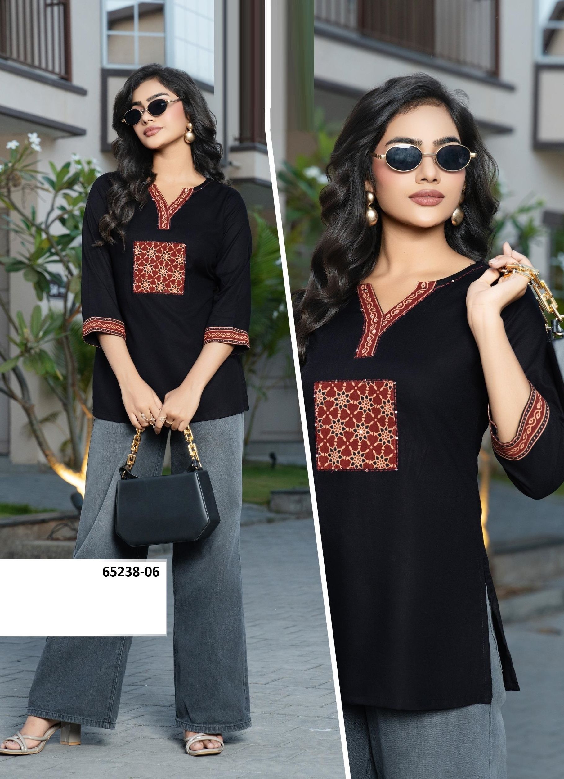 PUNYA - Catalog # 65238 (Set of 6 Readymade Women's Kurtis / Tops) PUNYA - Catalog # 65238 (Set of 6 Readymade Women's Kurtis / Tops)