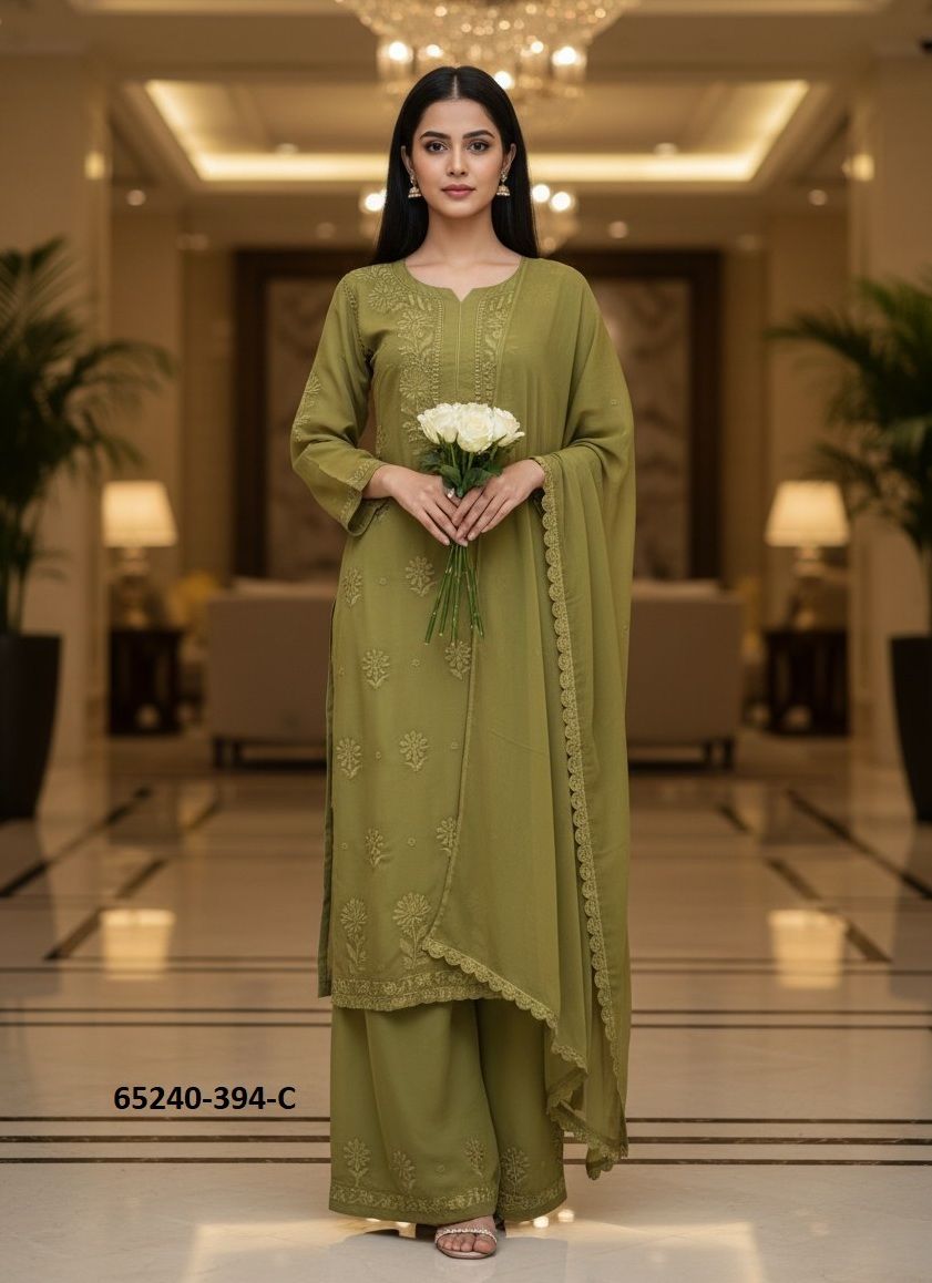 SERIES 394 - Catalog # 65240 (Set of 3 Readymade Salwar Suits)