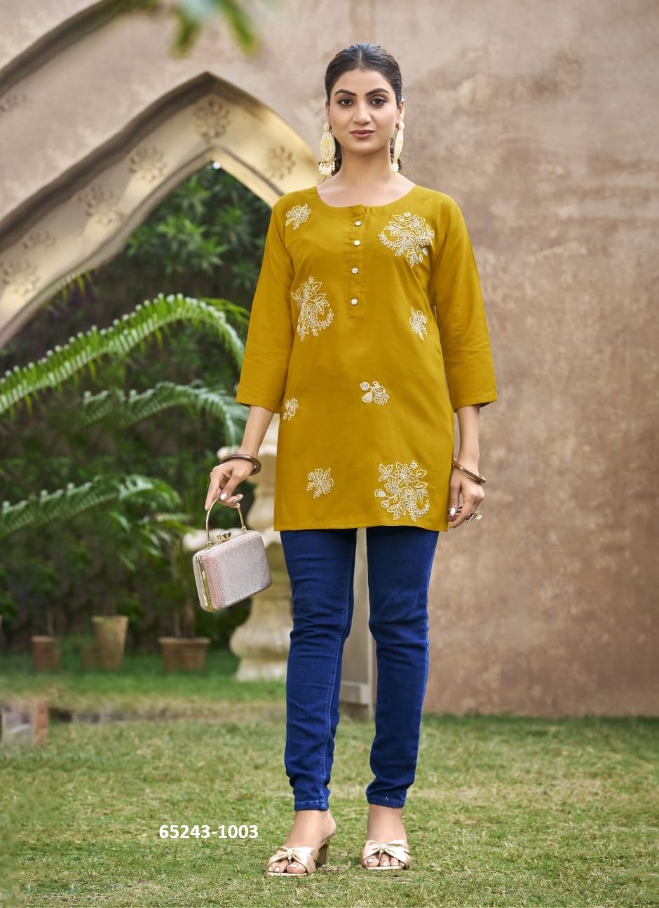 ROSE - Catalog # 65243 (Set of 6 Readymade Women's Kurtis / Tops) ROSE - Catalog # 65243 (Set of 6 Readymade Women's Kurtis / Tops)