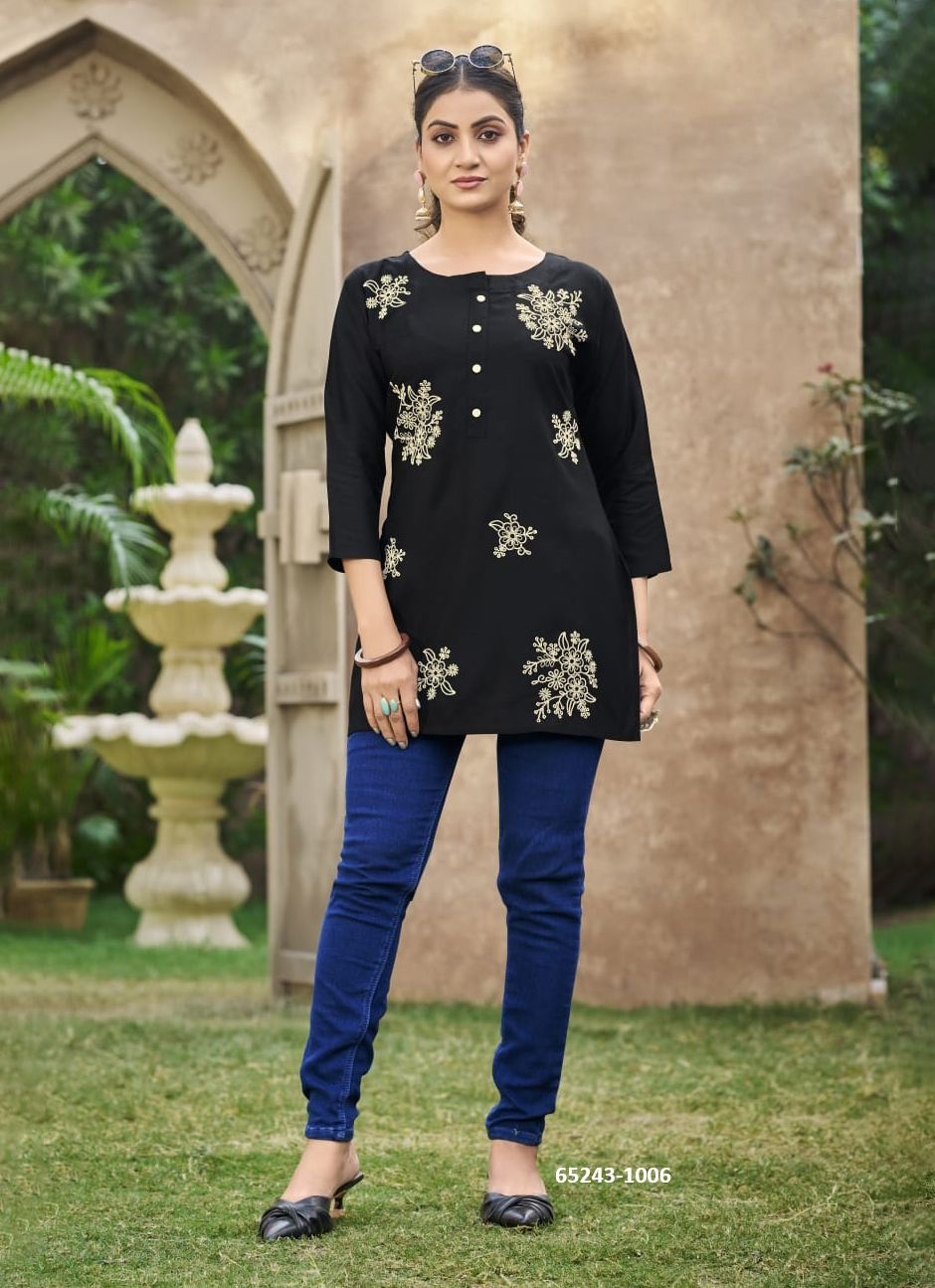 ROSE - Catalog # 65243 (Set of 6 Readymade Women's Kurtis / Tops) ROSE - Catalog # 65243 (Set of 6 Readymade Women's Kurtis / Tops)