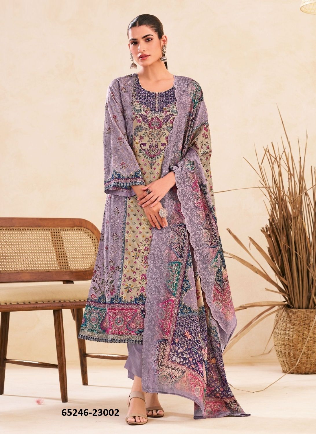MANNAT 23 - Catalog # 65246 (Set of 6 Semi-Stitched / Un-Stitched Suits) MANNAT 23 - Catalog # 65246 (Set of 6 Semi-Stitched / Un-Stitched Suits)