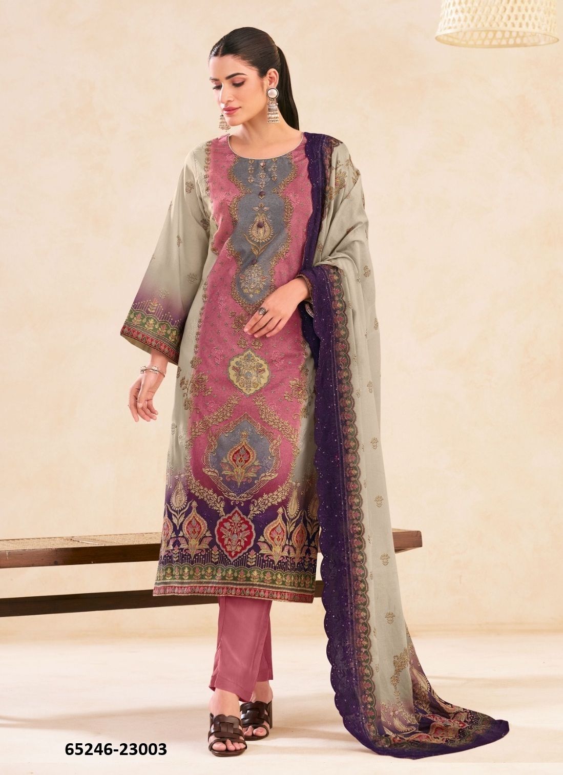 MANNAT 23 - Catalog # 65246 (Set of 6 Semi-Stitched / Un-Stitched Suits) MANNAT 23 - Catalog # 65246 (Set of 6 Semi-Stitched / Un-Stitched Suits)