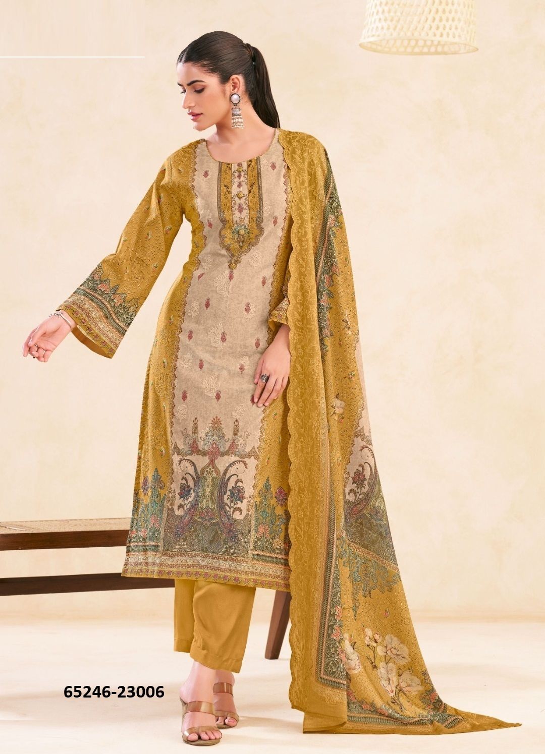 MANNAT 23 - Catalog # 65246 (Set of 6 Semi-Stitched / Un-Stitched Suits) MANNAT 23 - Catalog # 65246 (Set of 6 Semi-Stitched / Un-Stitched Suits)