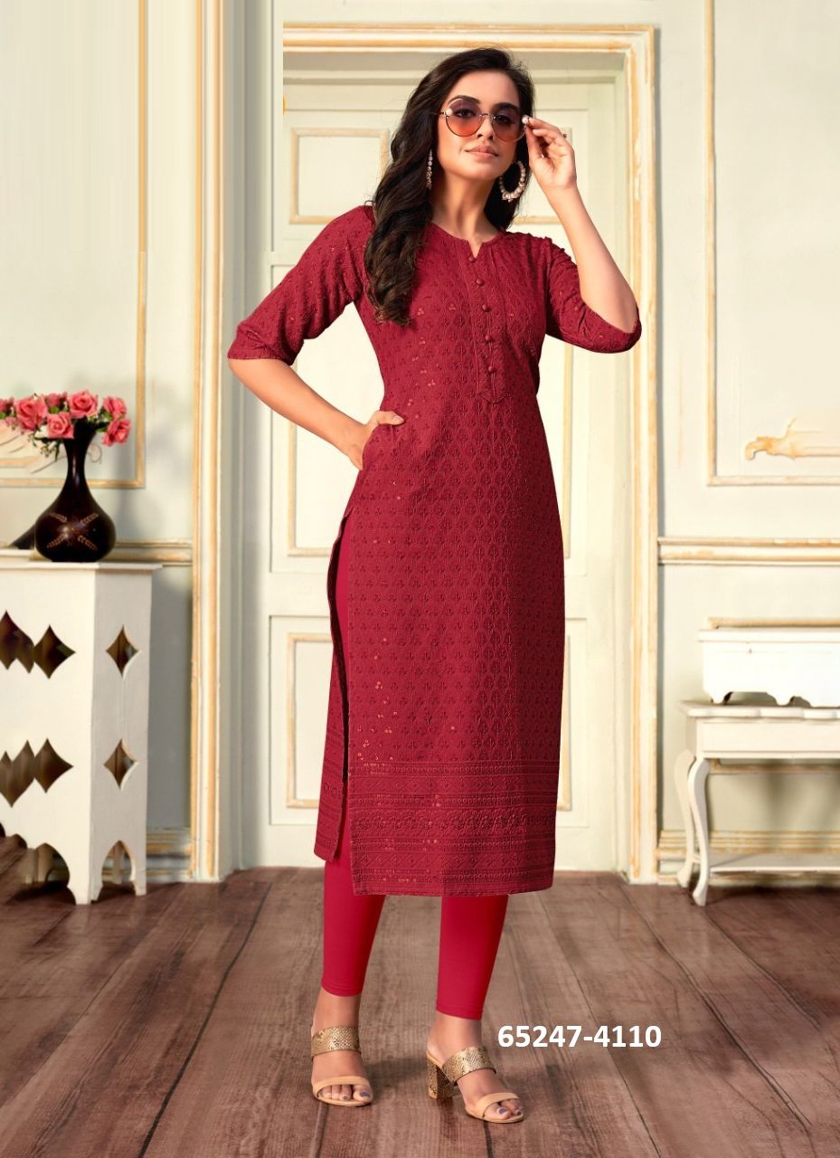 VIVO - Catalog # 65247 (Set of 7 SIZE-SETS [Readymade Women's Kurtis / Tops])