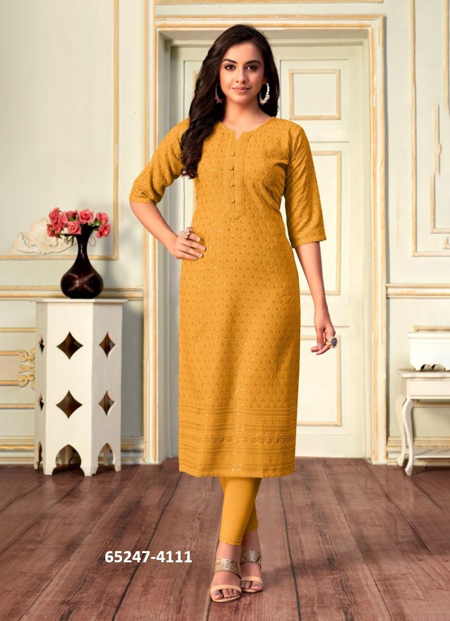 VIVO - Catalog # 65247 (Set of 7 SIZE-SETS [Readymade Women's Kurtis / Tops])