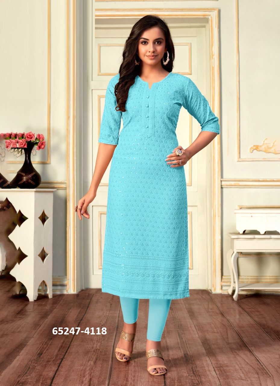 VIVO - Catalog # 65247 (Set of 7 SIZE-SETS [Readymade Women's Kurtis / Tops])