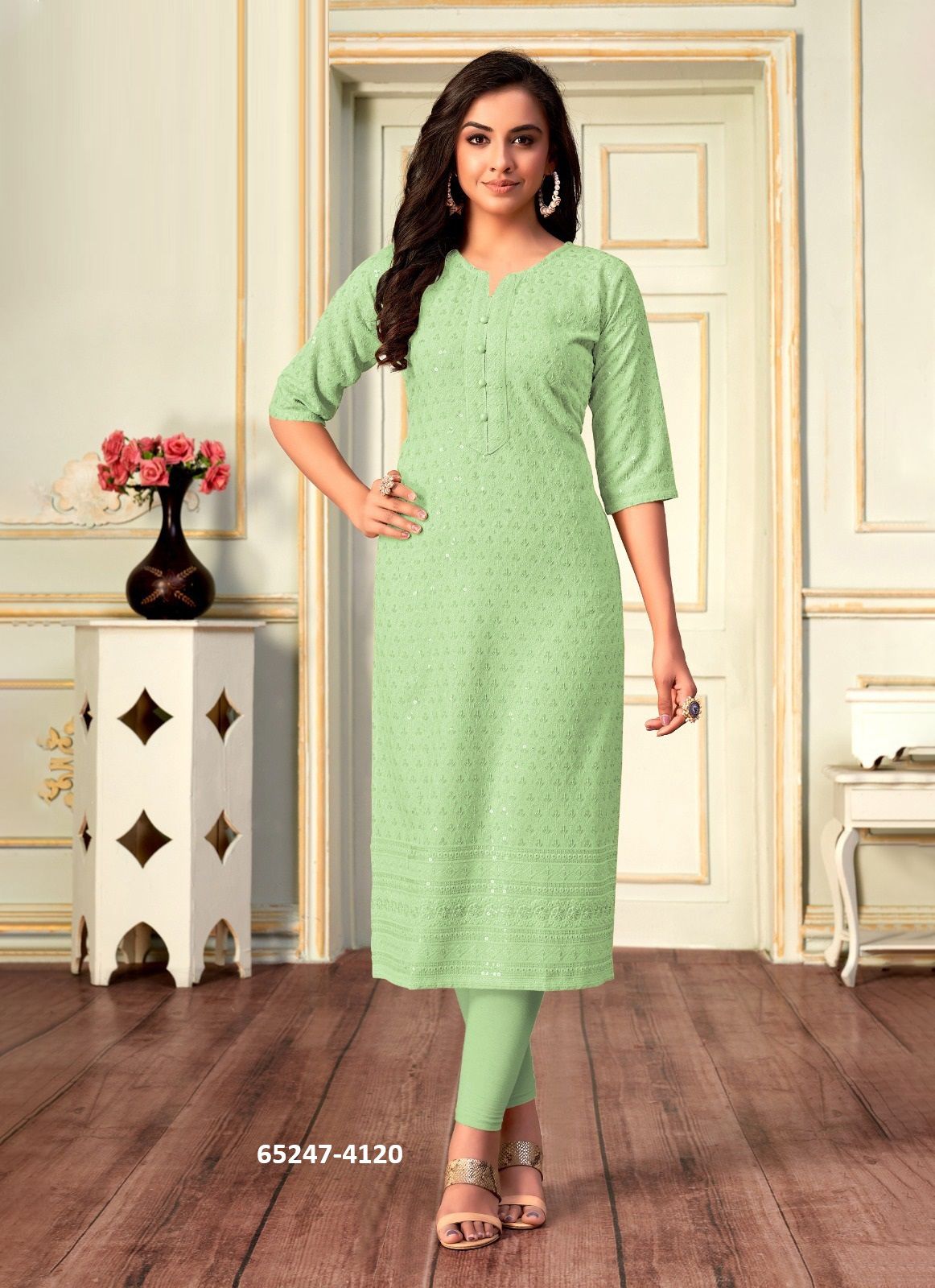 VIVO - Catalog # 65247 (Set of 7 SIZE-SETS [Readymade Women's Kurtis / Tops])