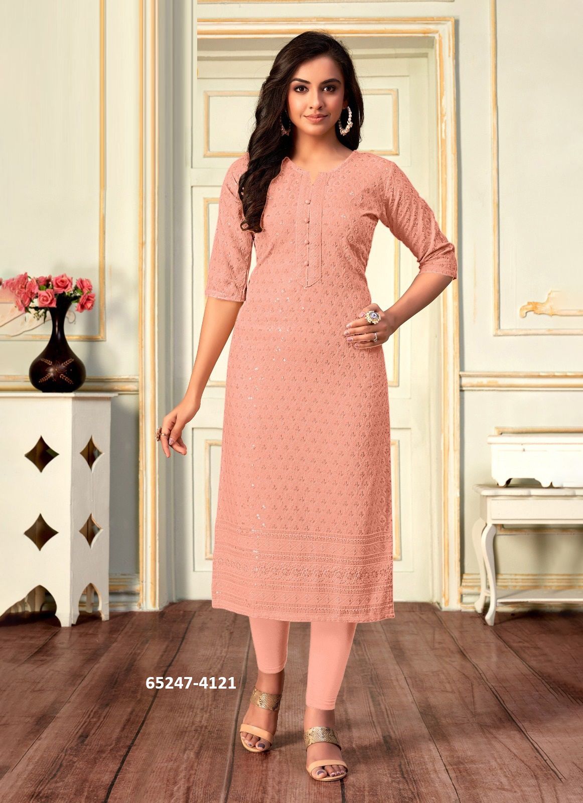 VIVO - Catalog # 65247 (Set of 7 SIZE-SETS [Readymade Women's Kurtis / Tops])
