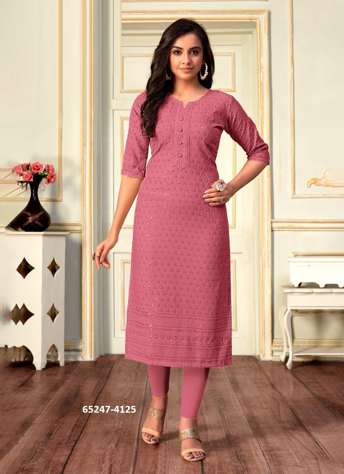 VIVO - Catalog # 65247 (Set of 7 SIZE-SETS [Readymade Women's Kurtis / Tops])