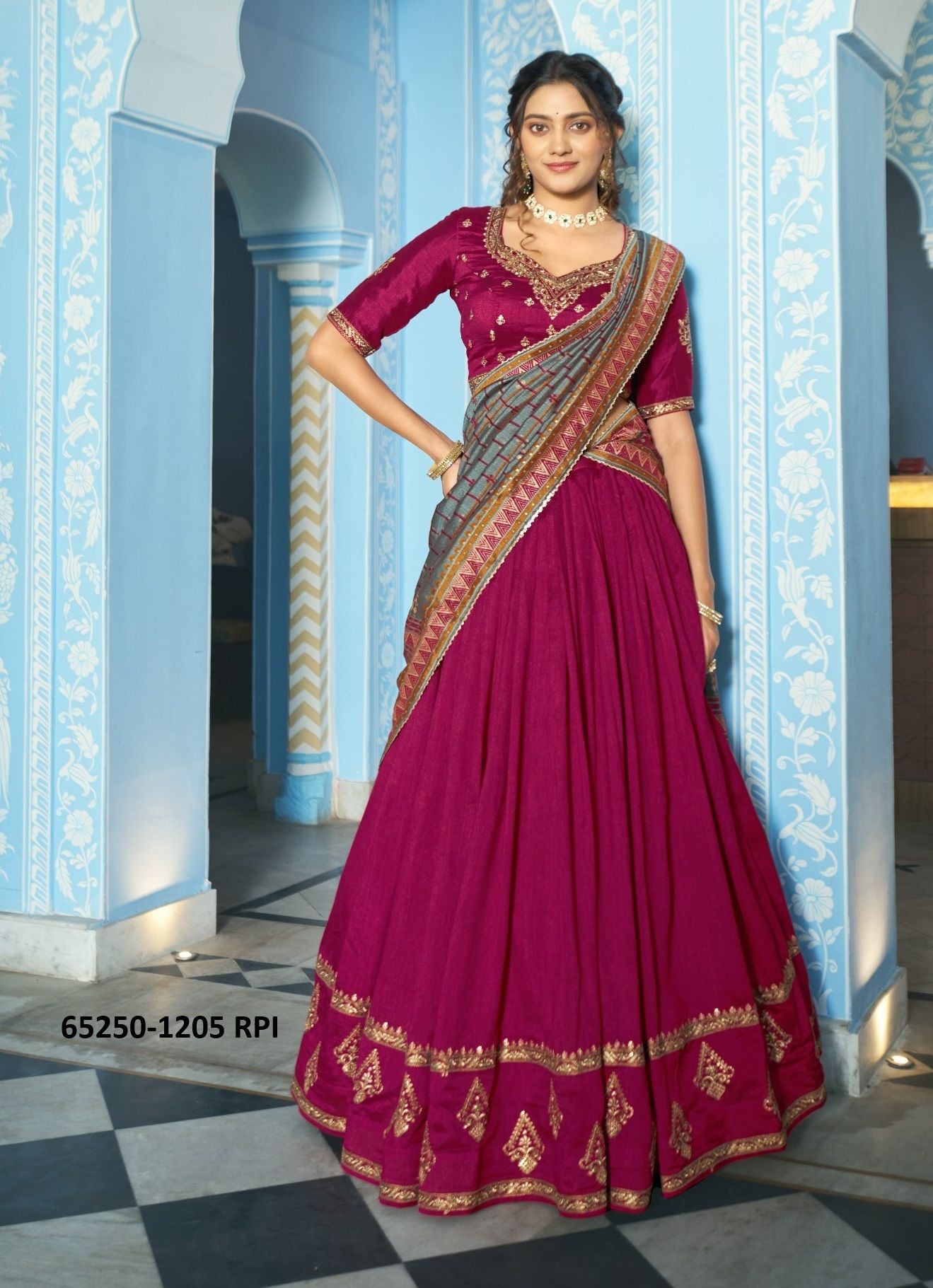 AARNA 2 - Catalog # 65250 (Set of 4 Semi-Stitched Lehengas) AARNA 2 - Catalog # 65250 (Set of 4 Semi-Stitched Lehengas)