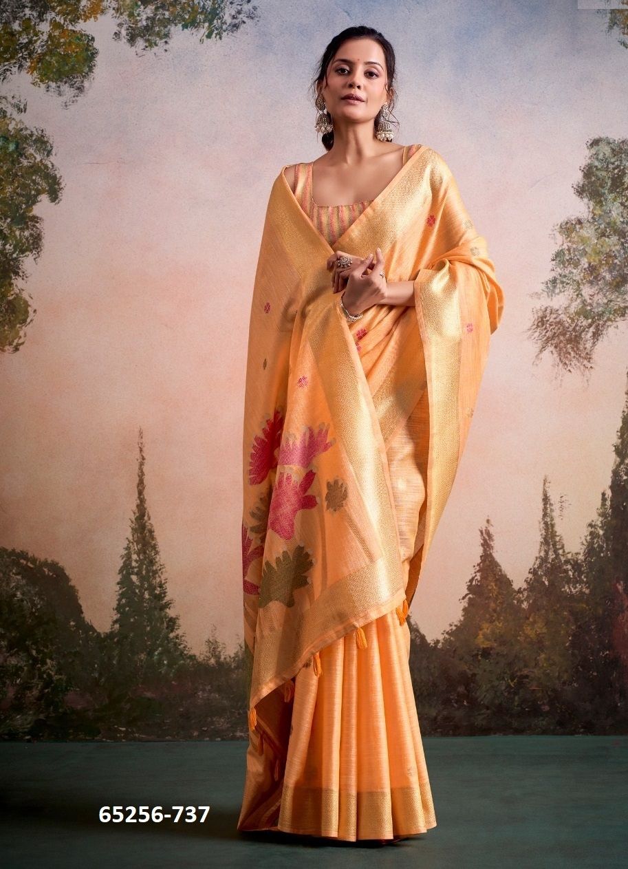 SALONI FLOWER SILK - Catalog # 65256 (Set of 6 Sarees)