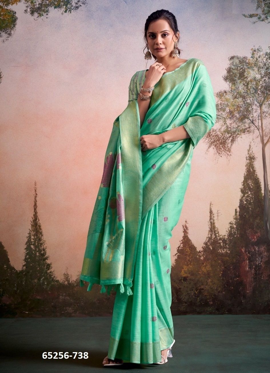 SALONI FLOWER SILK - Catalog # 65256 (Set of 6 Sarees)