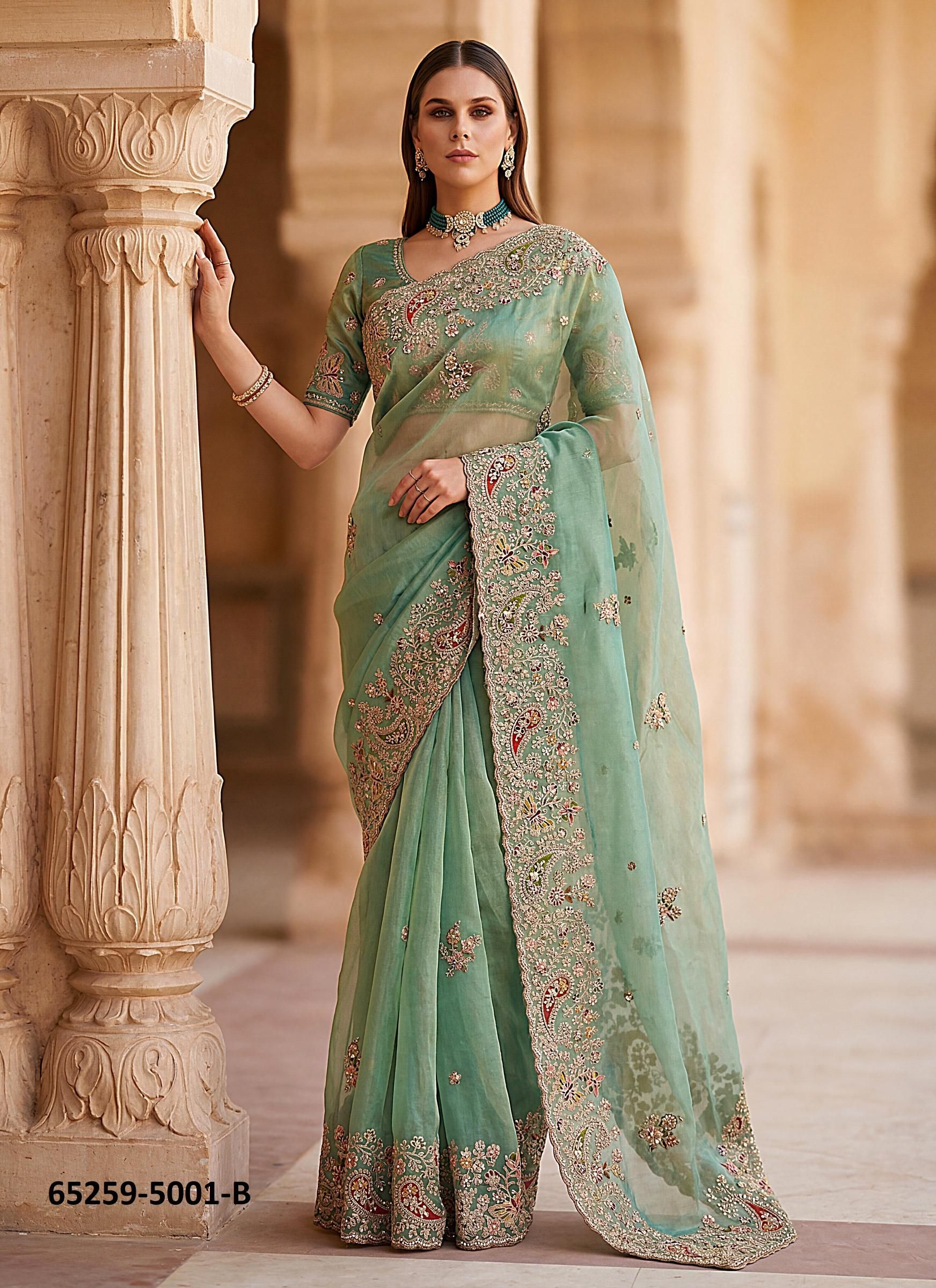SERIES 5001 - Catalog # 65259 (Set of 5 Sarees)