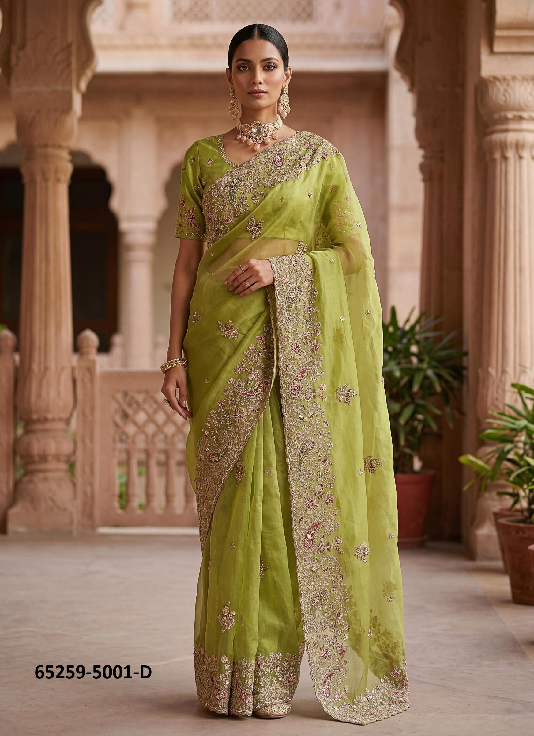 SERIES 5001 - Catalog # 65259 (Set of 5 Sarees)