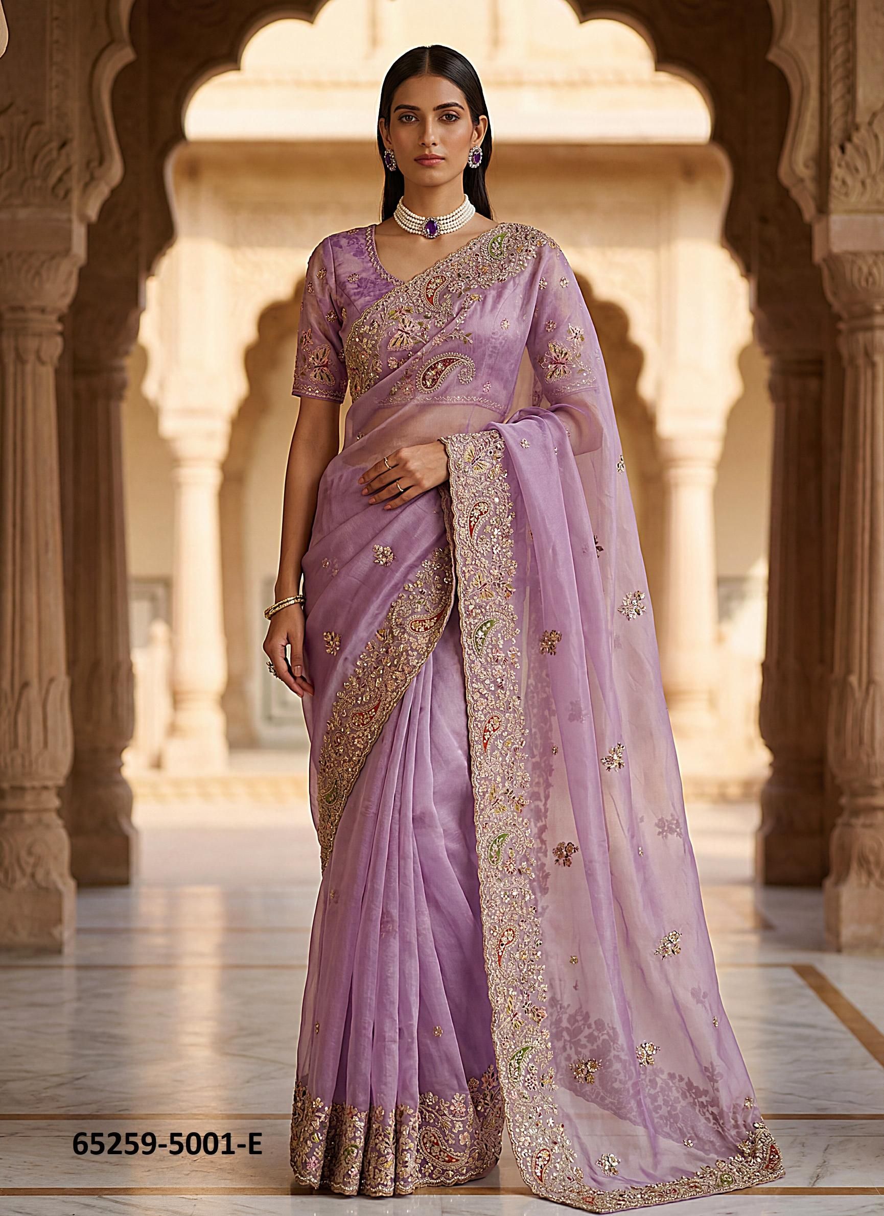 SERIES 5001 - Catalog # 65259 (Set of 5 Sarees)