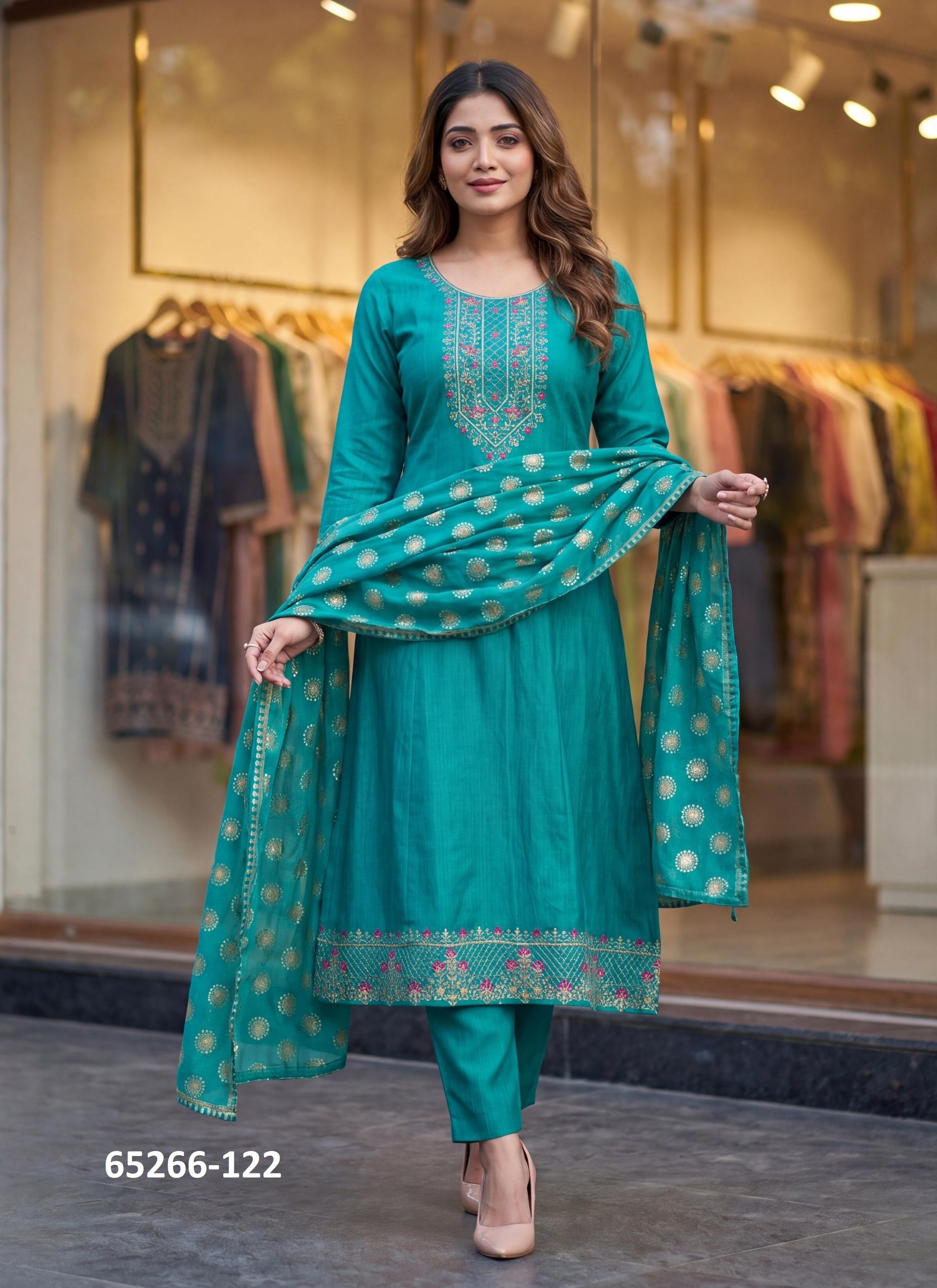 MONALISA 1 - Catalog # 65266 (Set of 6 Readymade Salwar Suits) MONALISA 1 - Catalog # 65266 (Set of 6 Readymade Salwar Suits)
