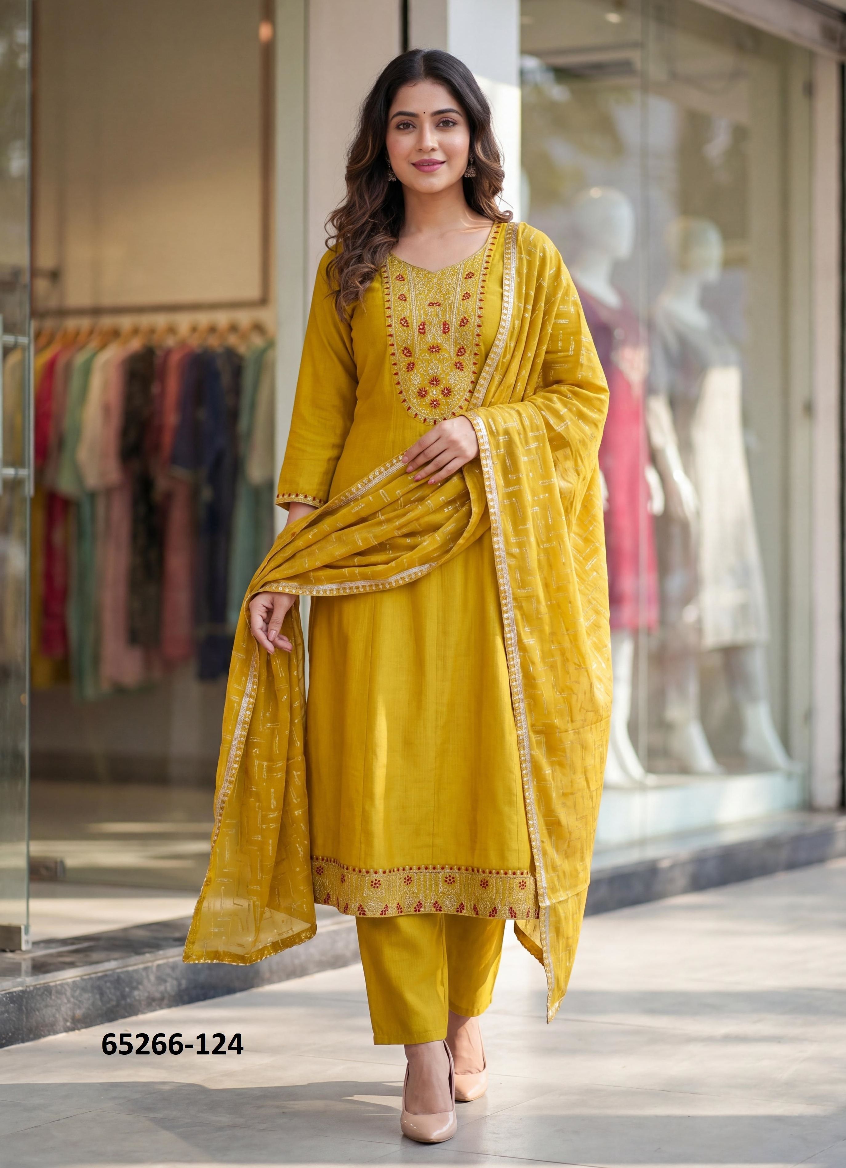 MONALISA 1 - Catalog # 65266 (Set of 6 Readymade Salwar Suits) MONALISA 1 - Catalog # 65266 (Set of 6 Readymade Salwar Suits)