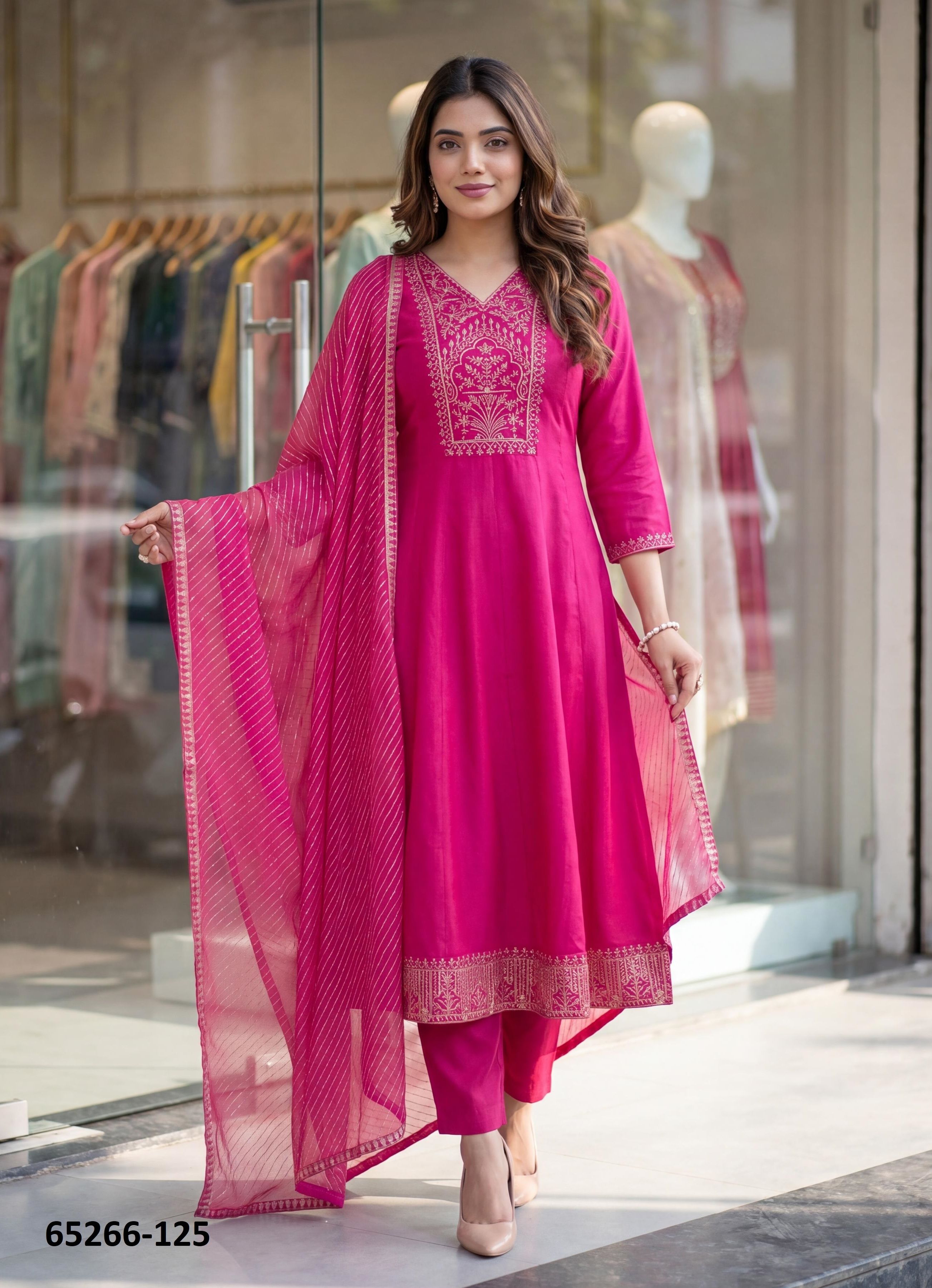 MONALISA 1 - Catalog # 65266 (Set of 6 Readymade Salwar Suits) MONALISA 1 - Catalog # 65266 (Set of 6 Readymade Salwar Suits)