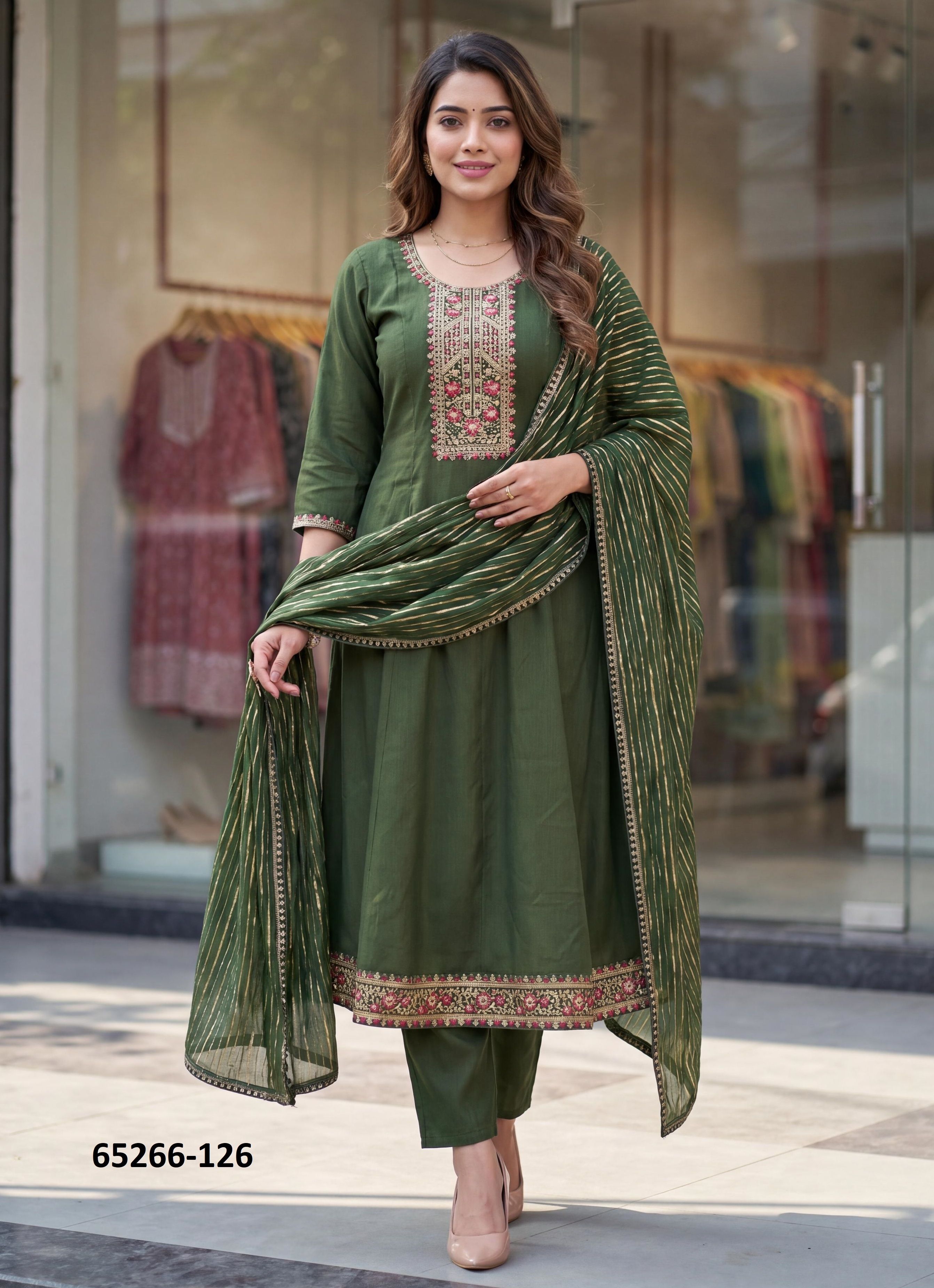 MONALISA 1 - Catalog # 65266 (Set of 6 Readymade Salwar Suits) MONALISA 1 - Catalog # 65266 (Set of 6 Readymade Salwar Suits)