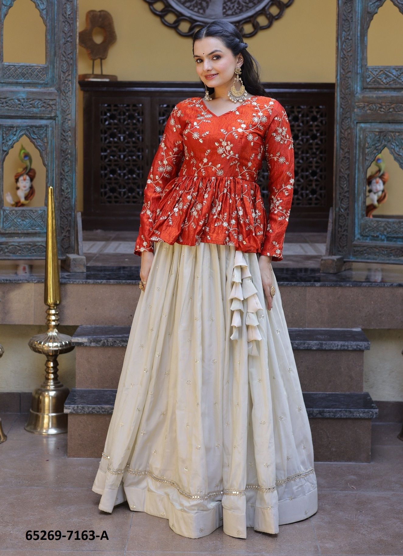 SERIES 7163 - Catalog # 65269 (Set of 3 Readymade Lehengas) SERIES 7163 - Catalog # 65269 (Set of 3 Readymade Lehengas)