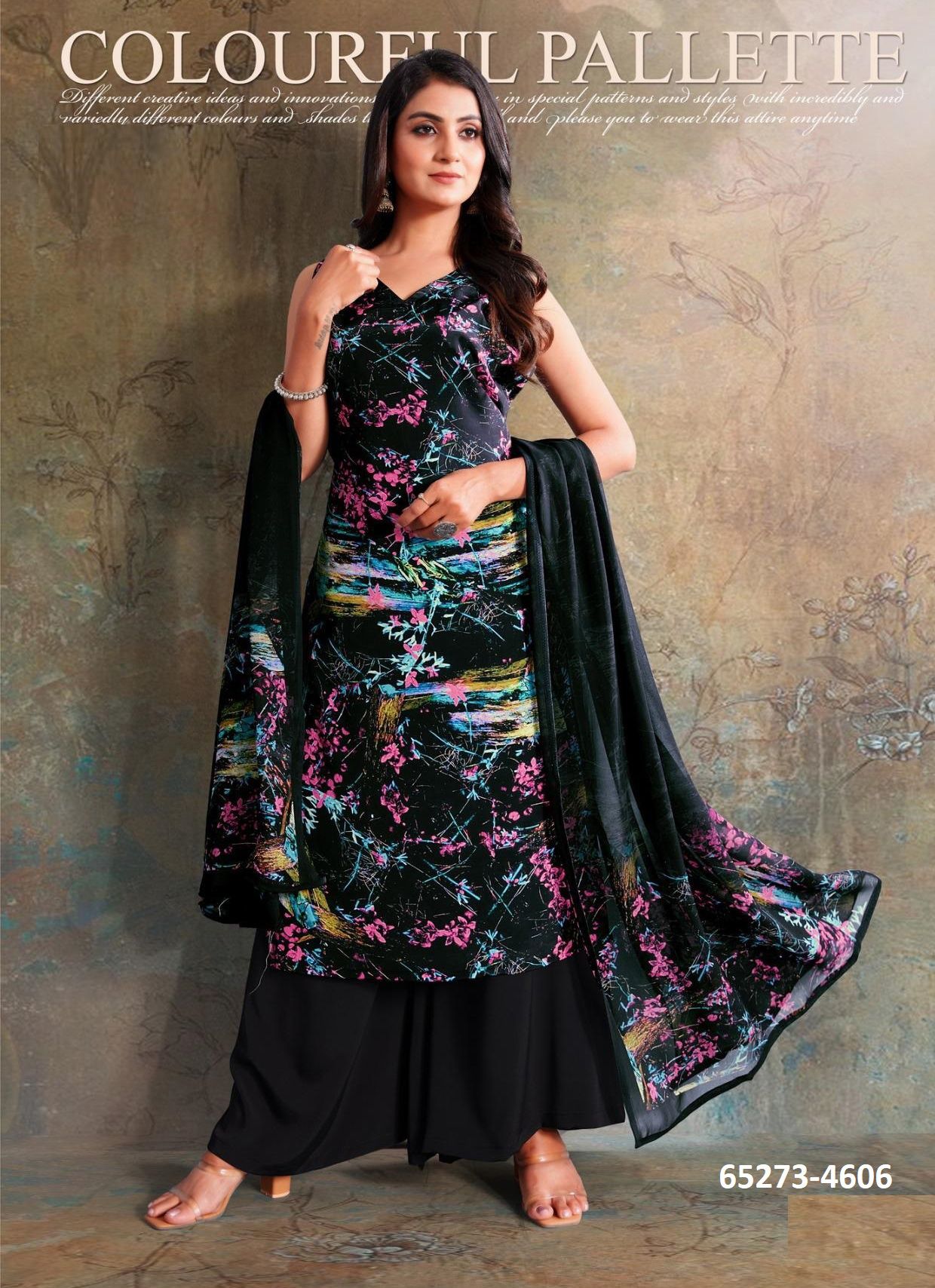 BEAUTIFY - Catalog # 65273 (Set of 12 Semi-Stitched / Un-Stitched Suits)