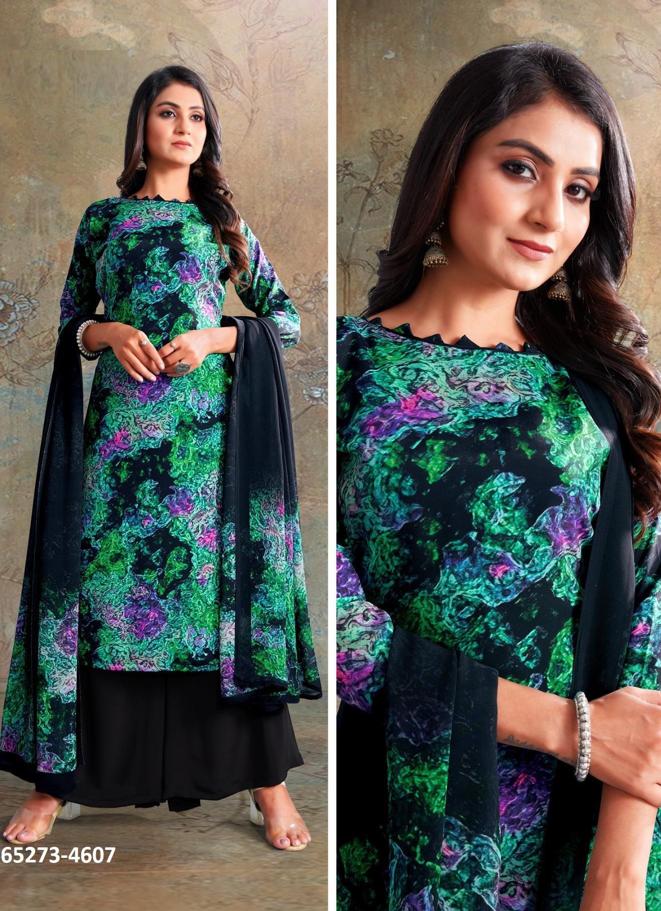 BEAUTIFY - Catalog # 65273 (Set of 12 Semi-Stitched / Un-Stitched Suits)