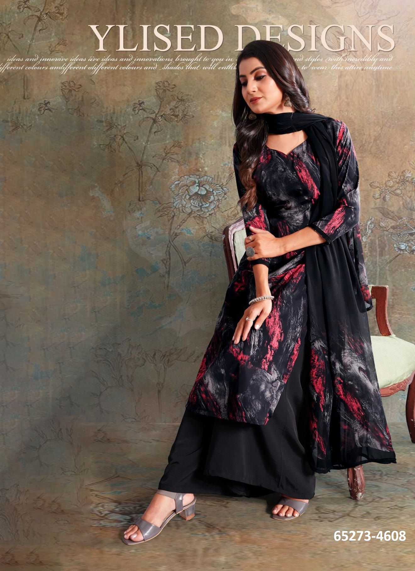 BEAUTIFY - Catalog # 65273 (Set of 12 Semi-Stitched / Un-Stitched Suits)