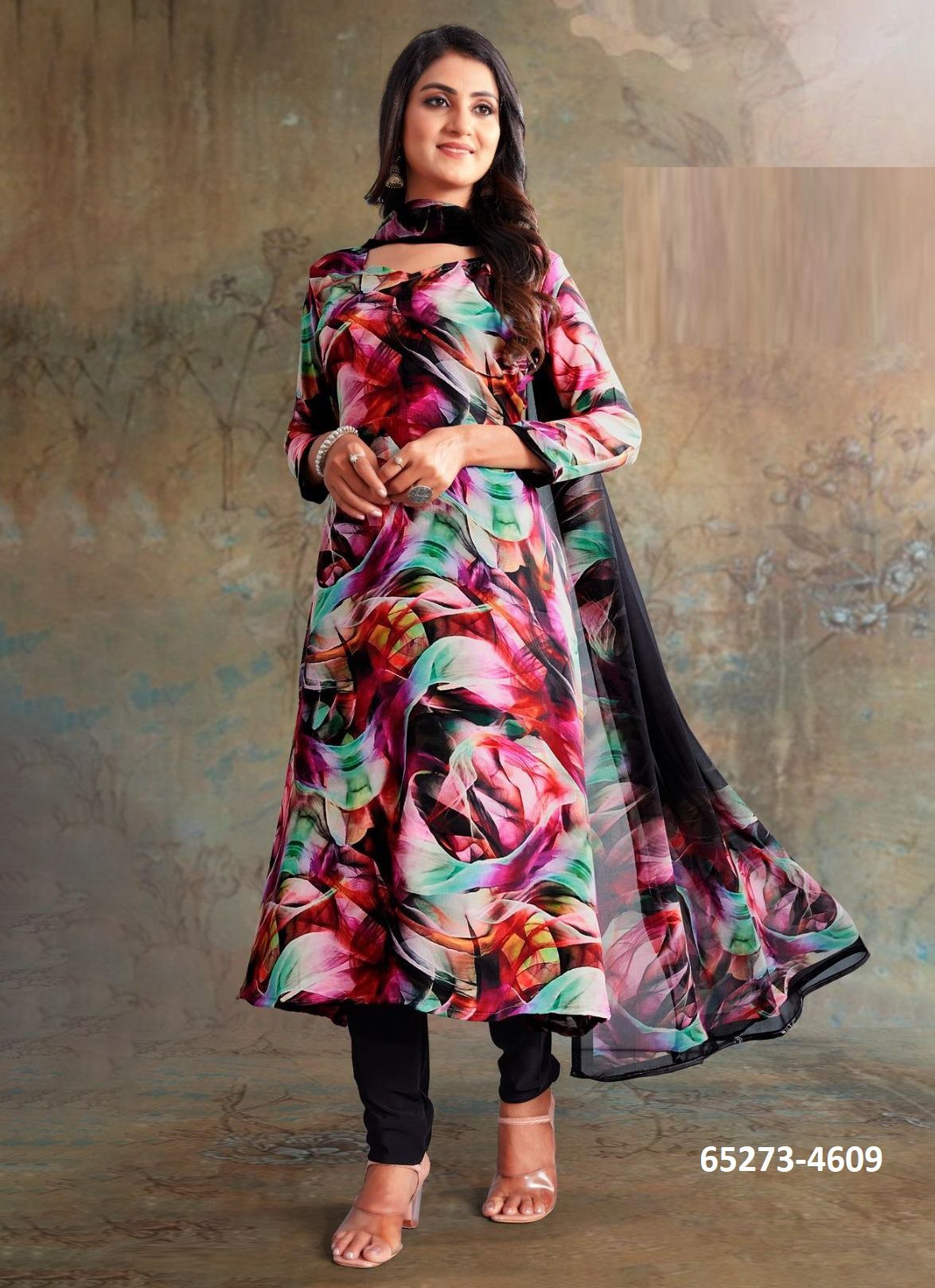 BEAUTIFY - Catalog # 65273 (Set of 12 Semi-Stitched / Un-Stitched Suits)