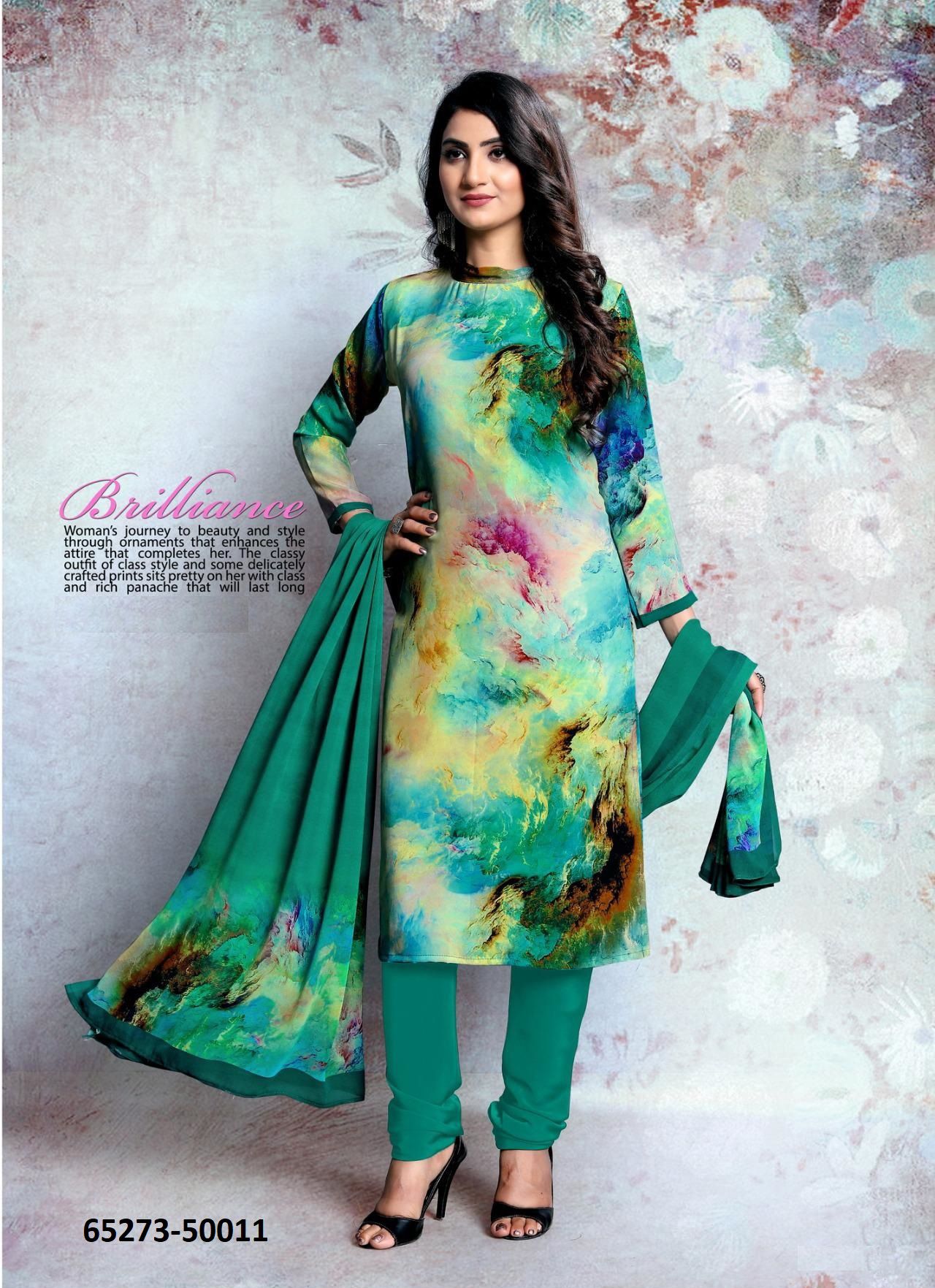 BEAUTIFY - Catalog # 65273 (Set of 12 Semi-Stitched / Un-Stitched Suits)