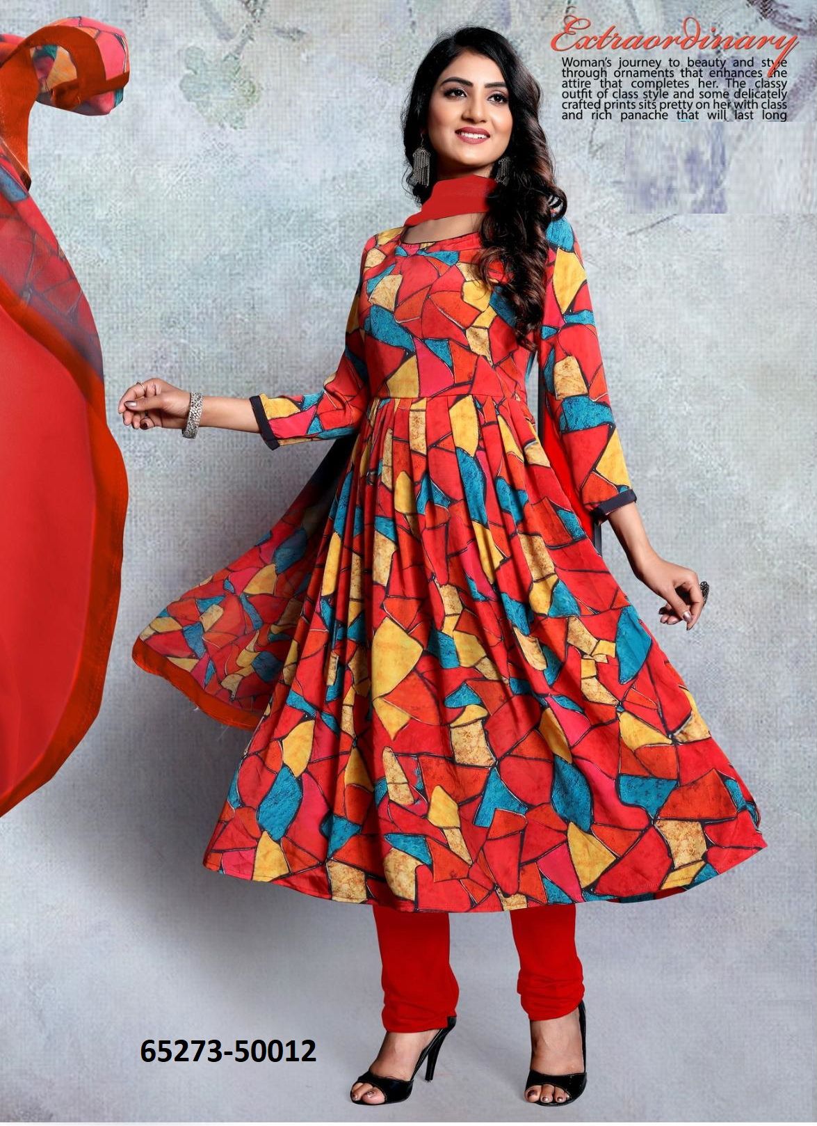 BEAUTIFY - Catalog # 65273 (Set of 12 Semi-Stitched / Un-Stitched Suits)