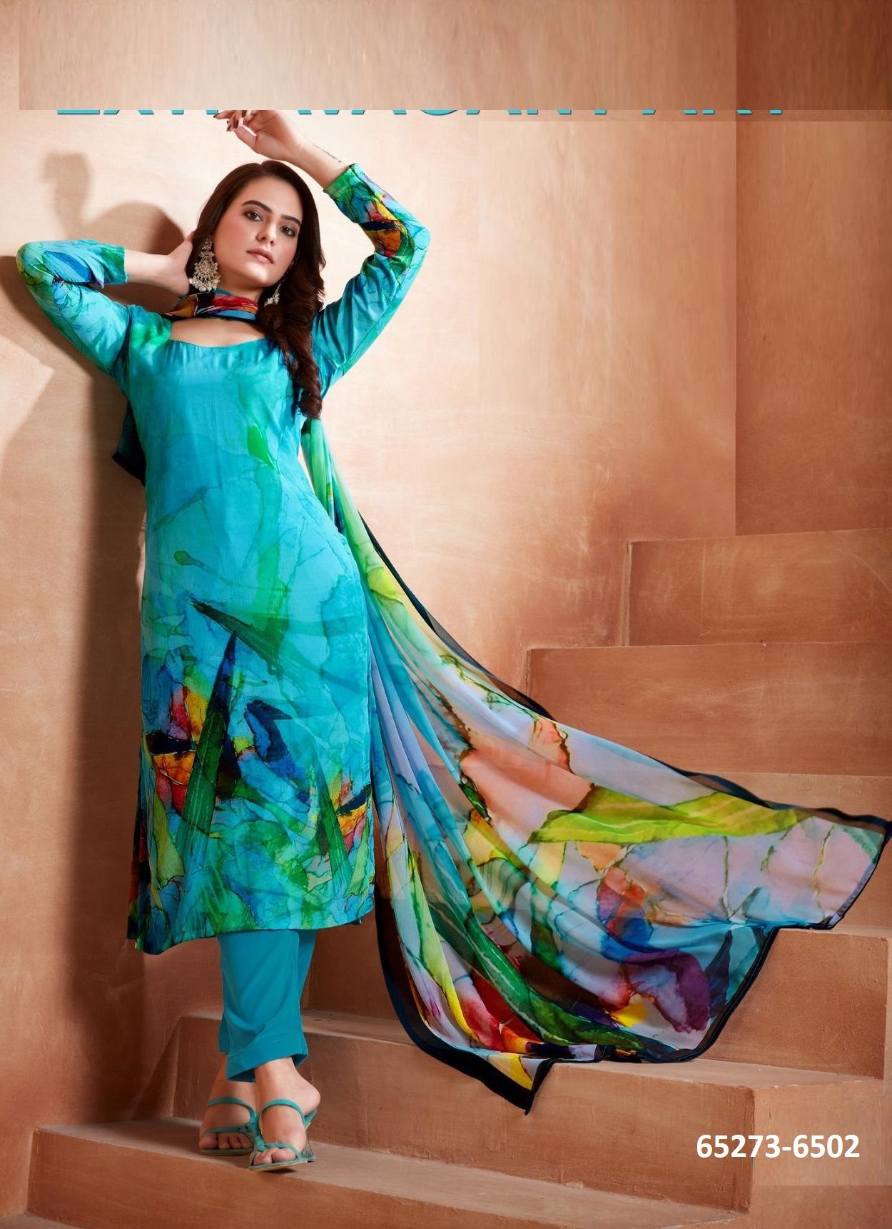 BEAUTIFY - Catalog # 65273 (Set of 12 Semi-Stitched / Un-Stitched Suits)