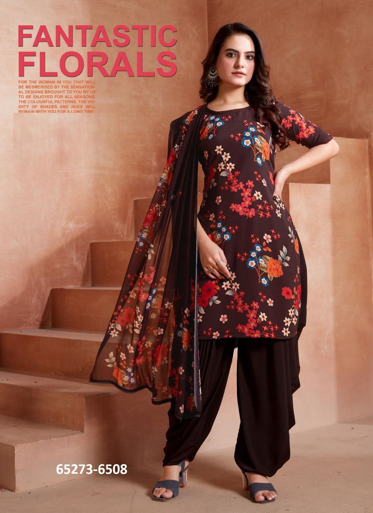 BEAUTIFY - Catalog # 65273 (Set of 12 Semi-Stitched / Un-Stitched Suits)
