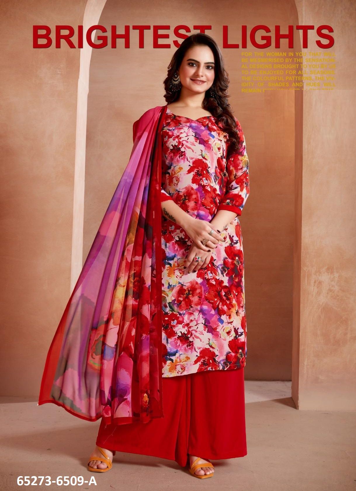 BEAUTIFY - Catalog # 65273 (Set of 12 Semi-Stitched / Un-Stitched Suits)
