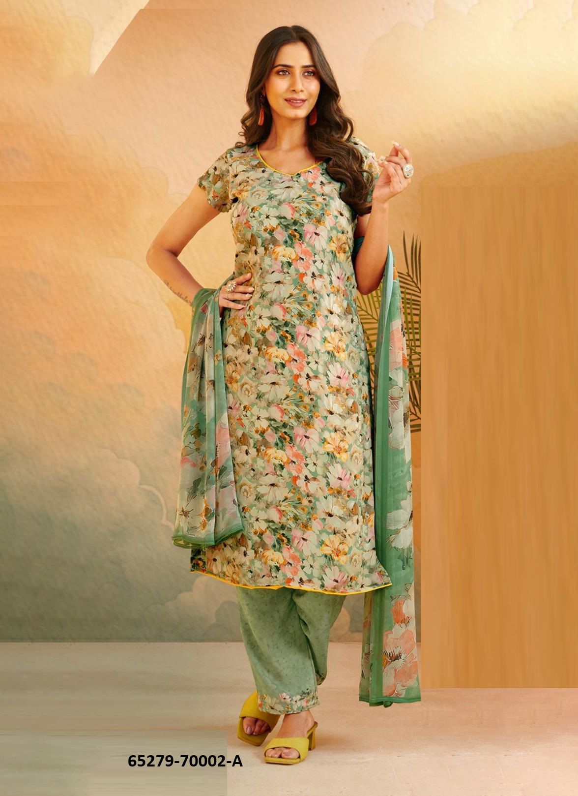 FRAGRANCE - Catalog # 65279 (Set of 17 Semi-Stitched / Un-Stitched Suits)