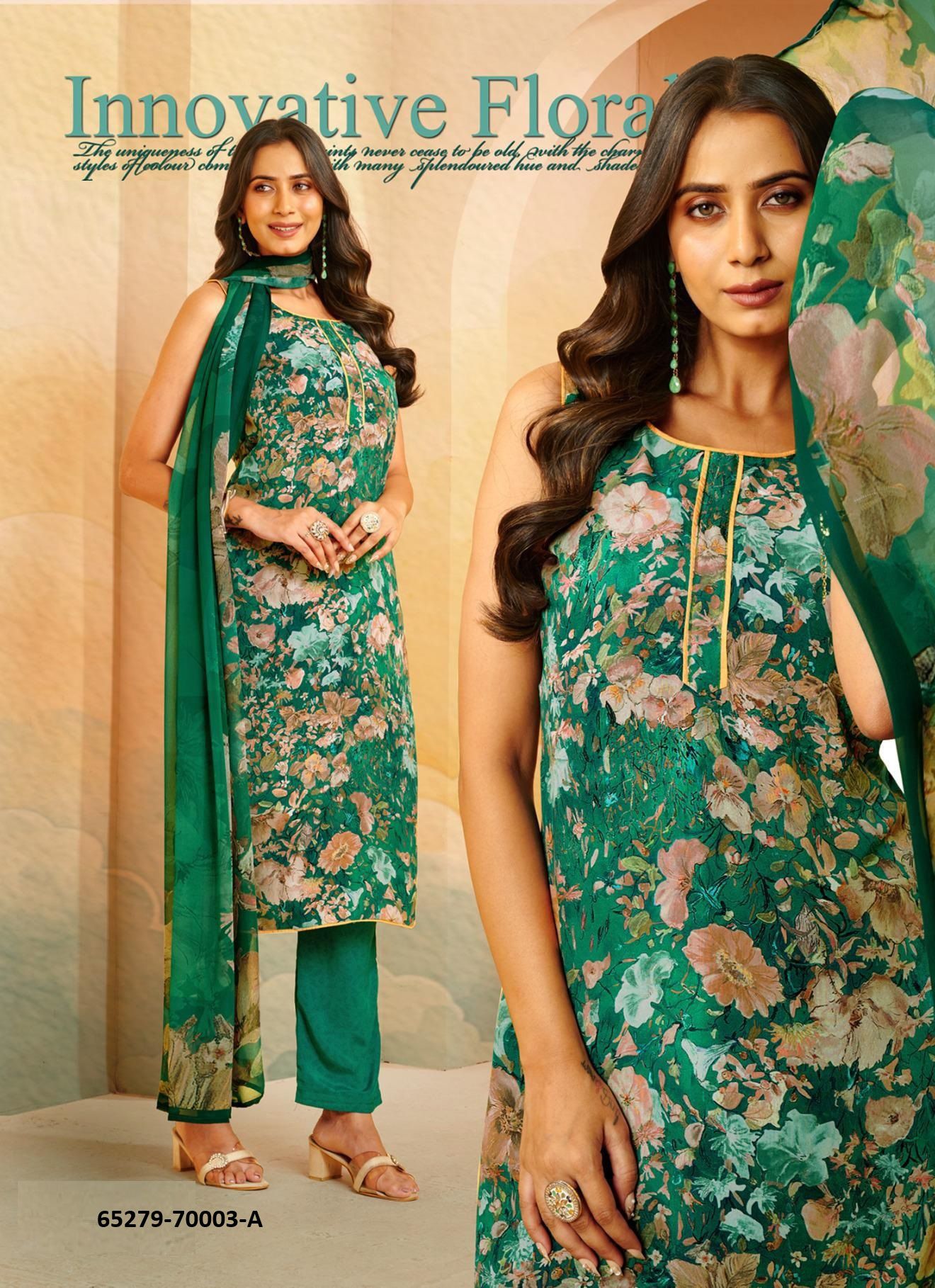 FRAGRANCE - Catalog # 65279 (Set of 17 Semi-Stitched / Un-Stitched Suits)