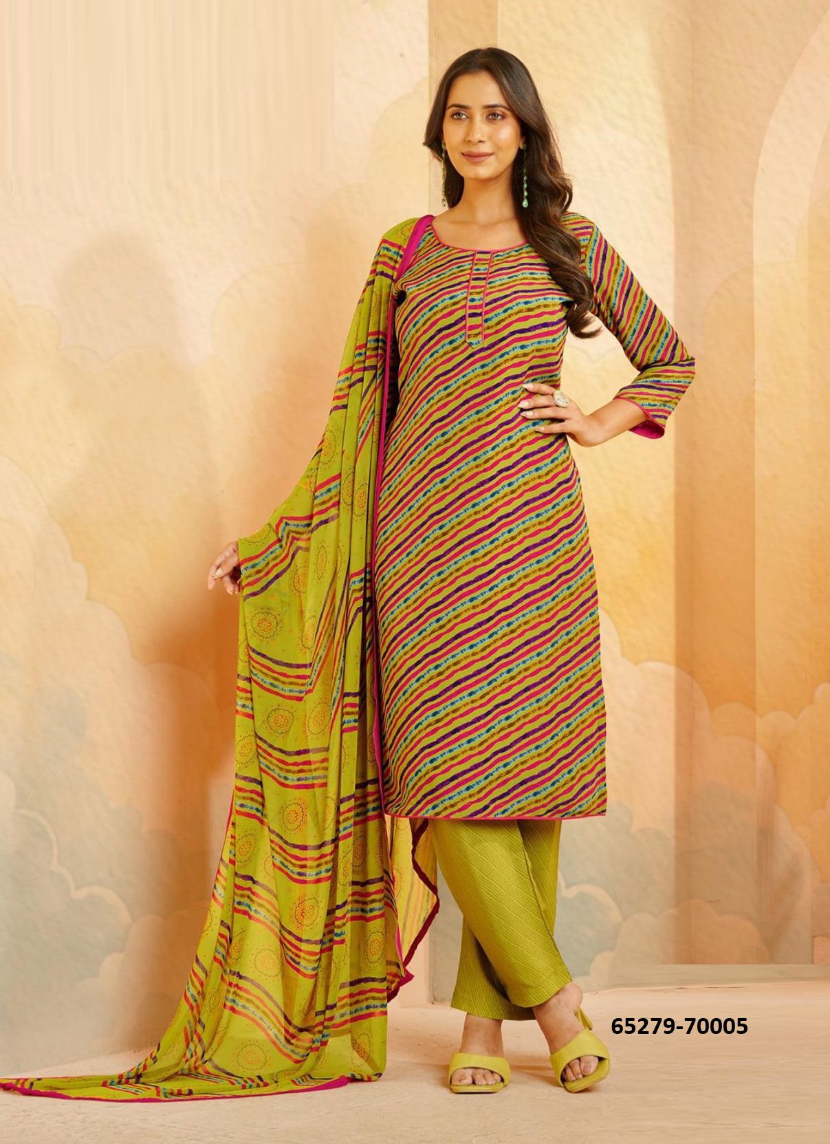 FRAGRANCE - Catalog # 65279 (Set of 17 Semi-Stitched / Un-Stitched Suits)