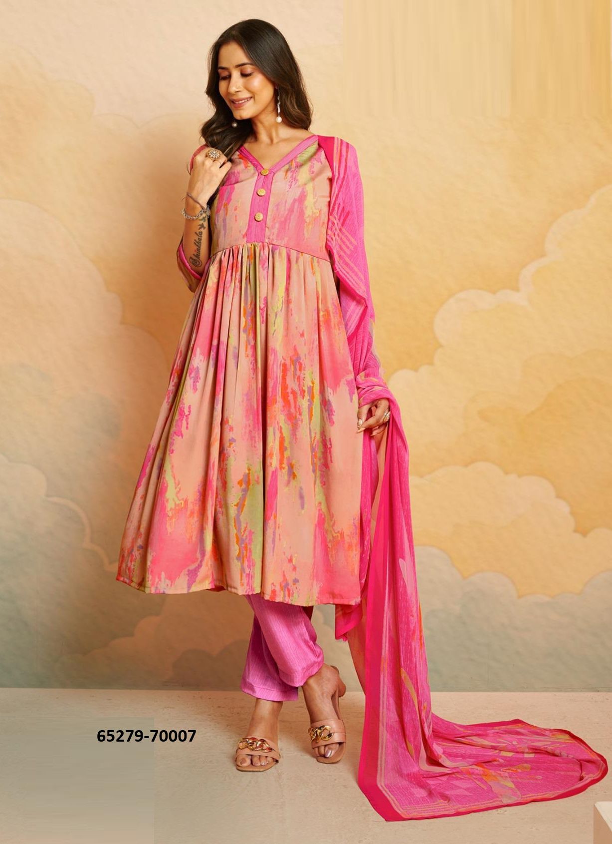 FRAGRANCE - Catalog # 65279 (Set of 17 Semi-Stitched / Un-Stitched Suits)