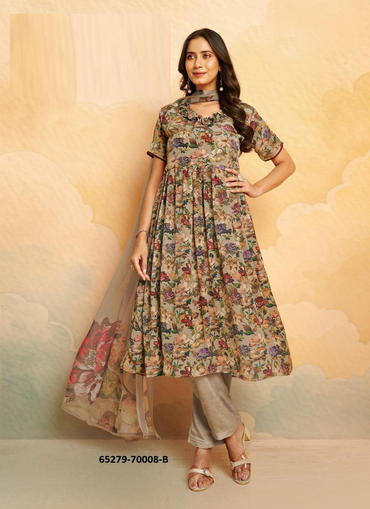 FRAGRANCE - Catalog # 65279 (Set of 17 Semi-Stitched / Un-Stitched Suits)