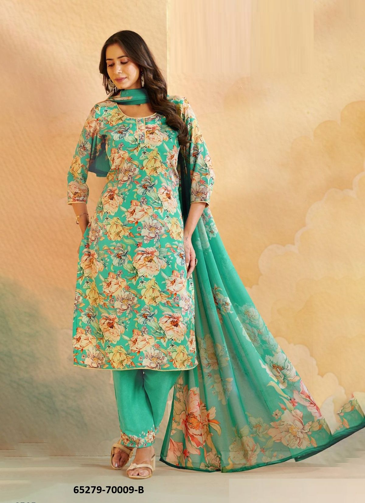 FRAGRANCE - Catalog # 65279 (Set of 17 Semi-Stitched / Un-Stitched Suits)
