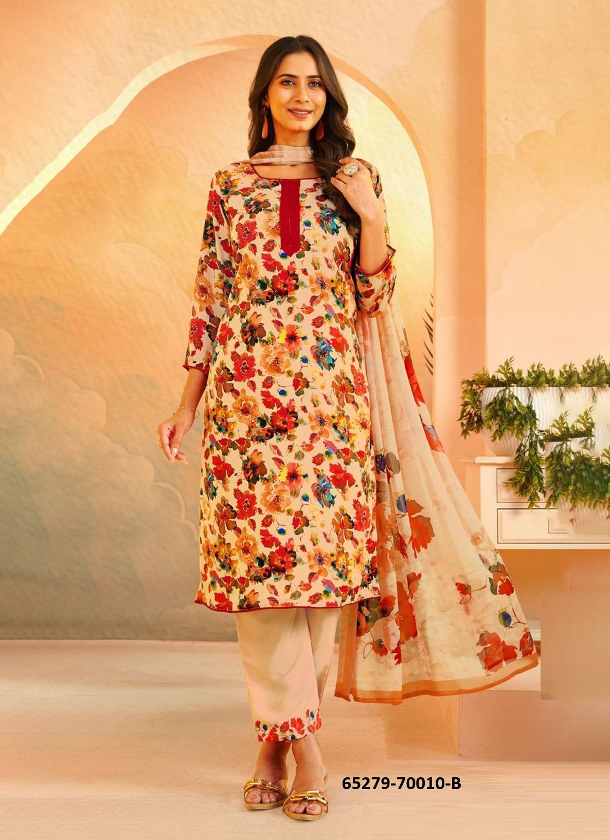 FRAGRANCE - Catalog # 65279 (Set of 17 Semi-Stitched / Un-Stitched Suits)