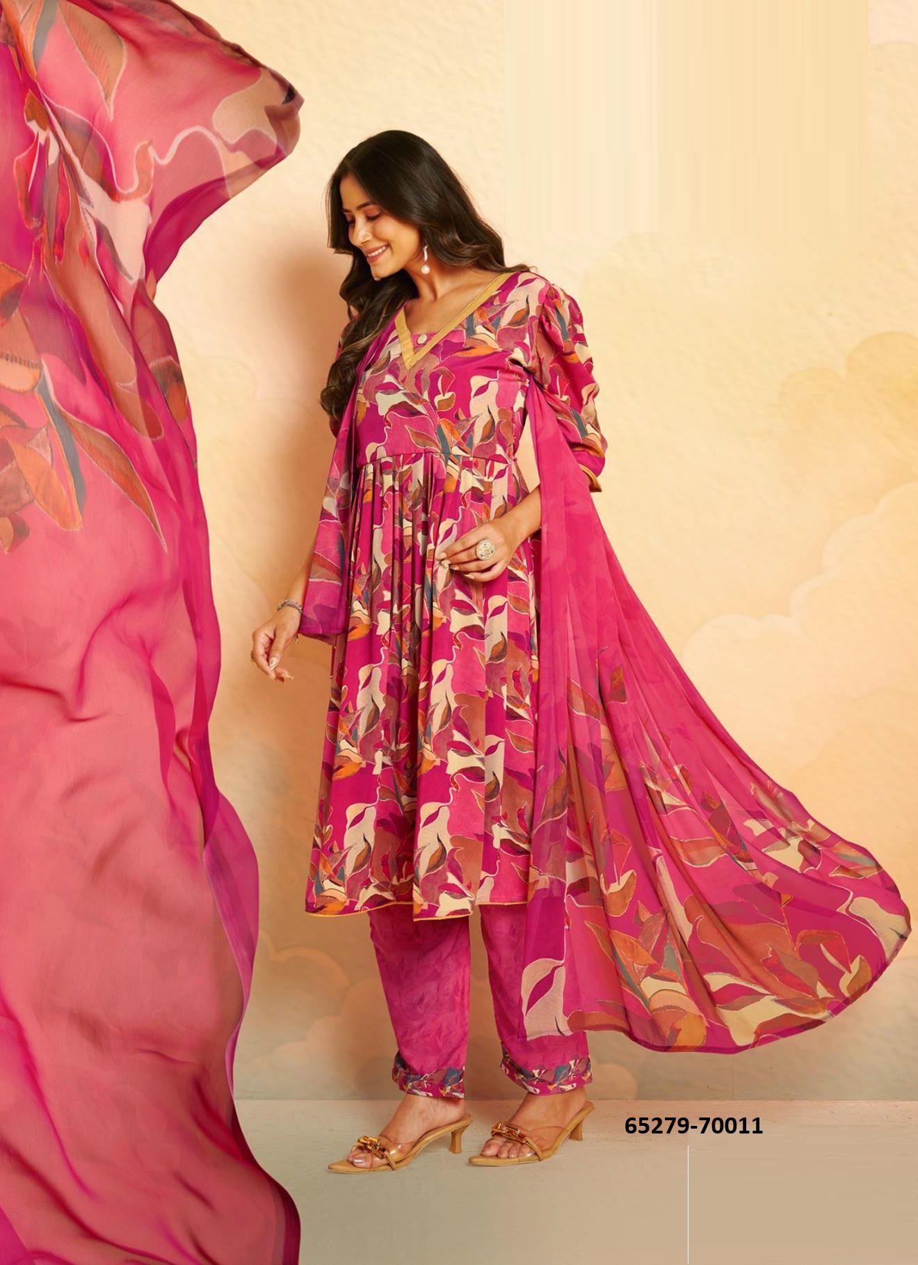 FRAGRANCE - Catalog # 65279 (Set of 17 Semi-Stitched / Un-Stitched Suits)