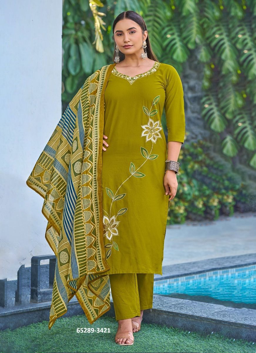 SERIES 3420 - Catalog # 65289 (Set of 4 SIZE-SETS [Readymade Salwar Suits])