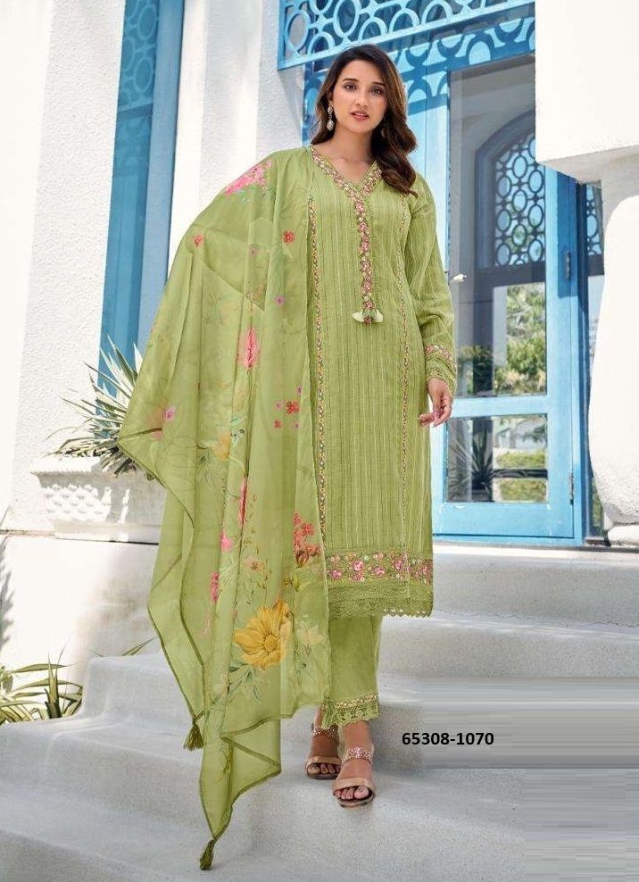 MAISHA - Catalog # 65308 (Set of 6 Readymade Salwar Suits)