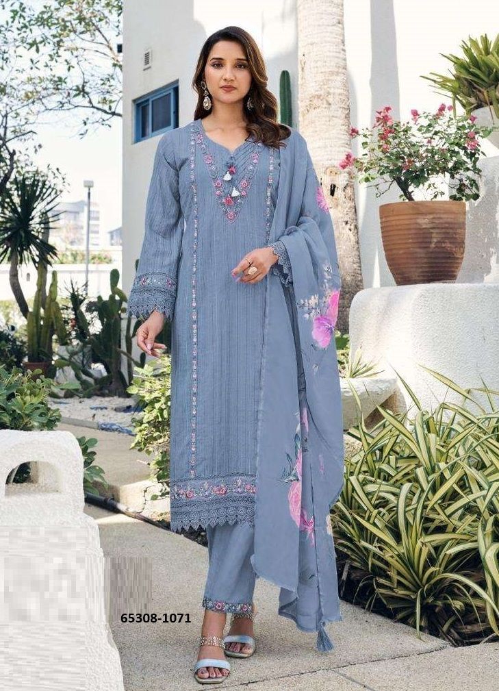 MAISHA - Catalog # 65308 (Set of 6 Readymade Salwar Suits)