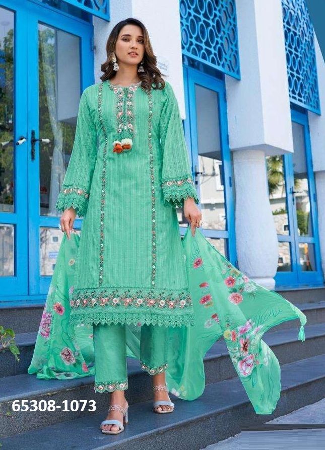 MAISHA - Catalog # 65308 (Set of 6 Readymade Salwar Suits)