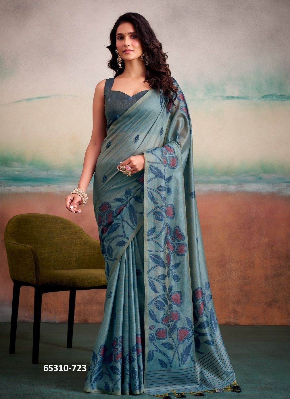 SUMITRA COTTON - Catalog # 65310 (Set of 6 Sarees) SUMITRA COTTON - Catalog # 65310 (Set of 6 Sarees)