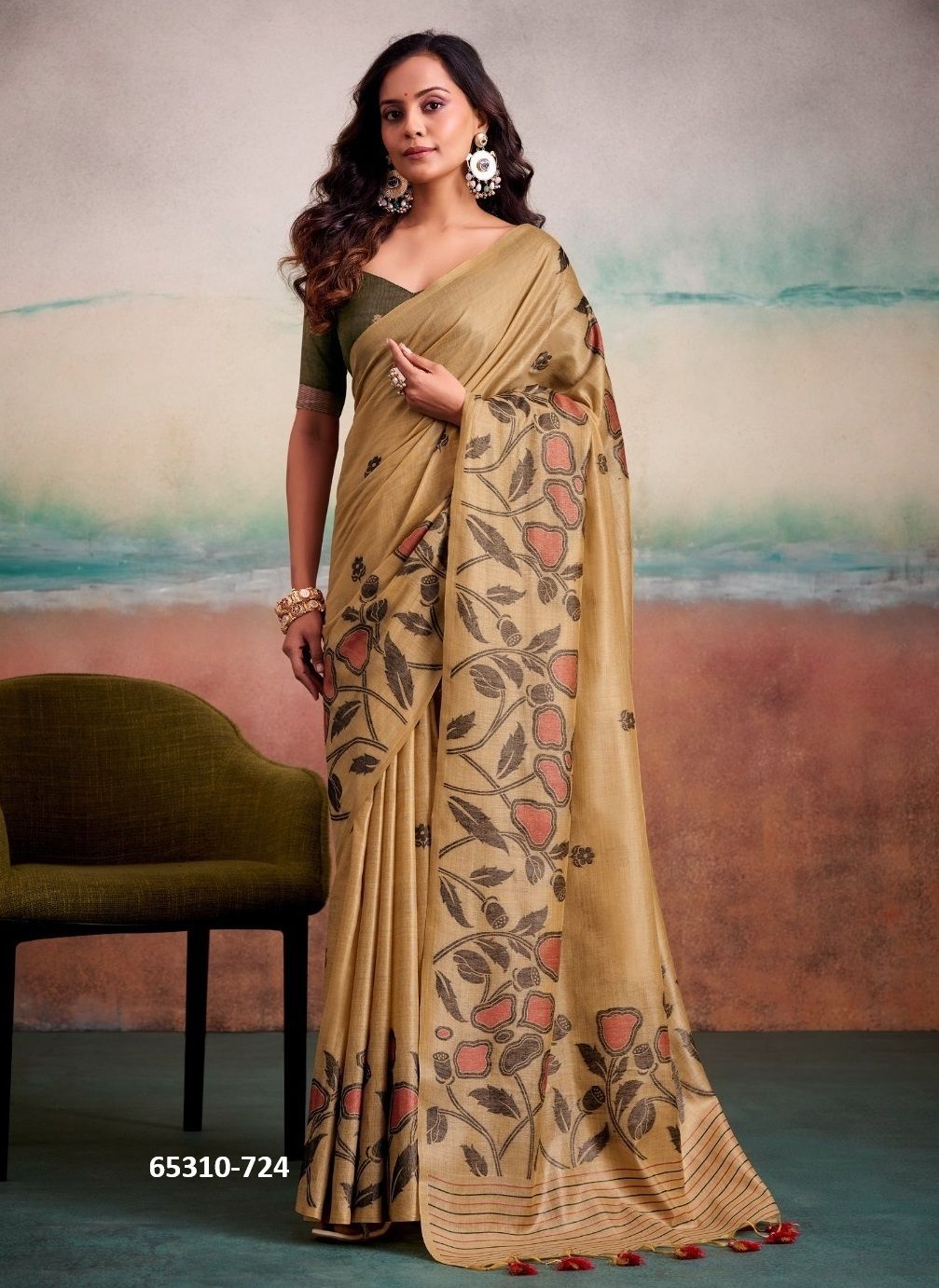 SUMITRA COTTON - Catalog # 65310 (Set of 6 Sarees) SUMITRA COTTON - Catalog # 65310 (Set of 6 Sarees)