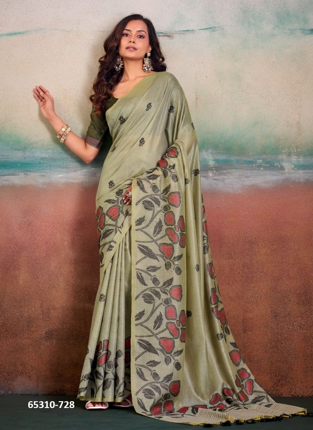 SUMITRA COTTON - Catalog # 65310 (Set of 6 Sarees) SUMITRA COTTON - Catalog # 65310 (Set of 6 Sarees)