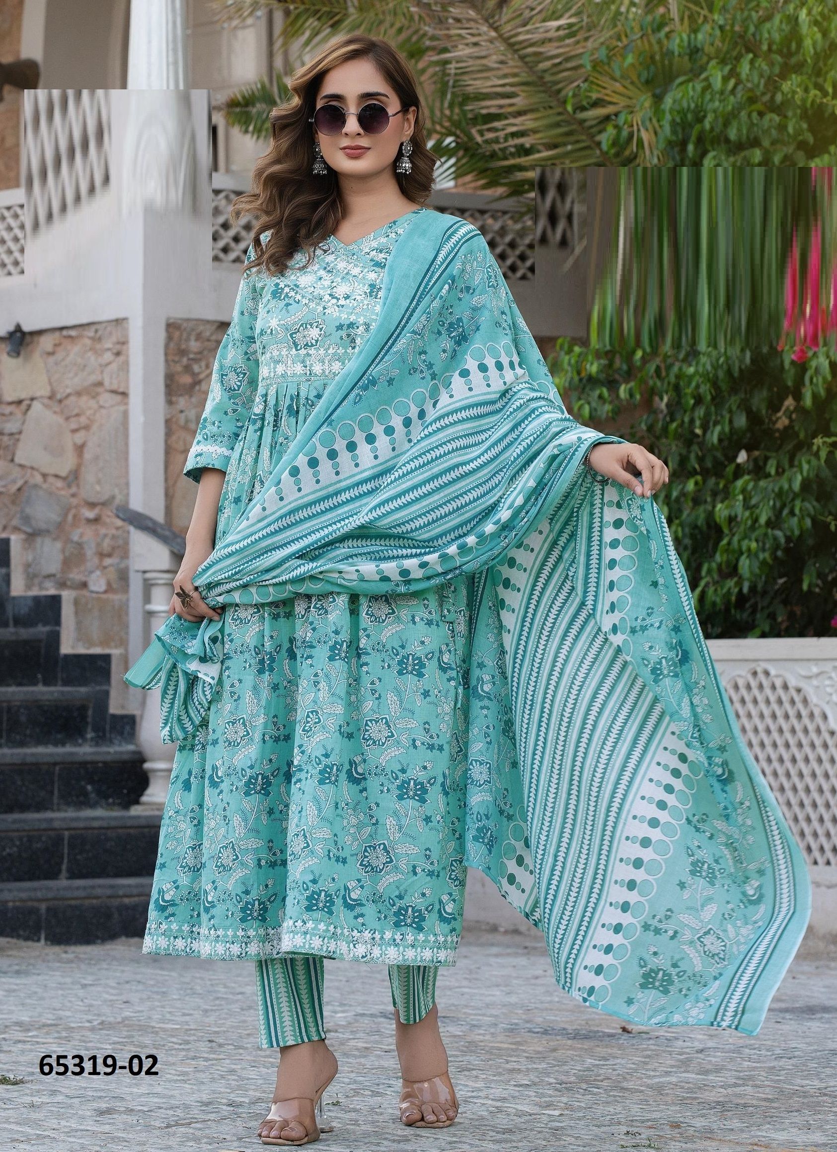 HERINA - Catalog # 65319 (Set of 6 Readymade Salwar Suits)